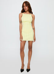 I Know Places Mini Dress Lemon
