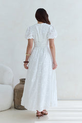 Busy Bee Maxi Dress White