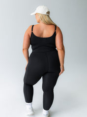 Go Getter Activewear Jumpsuit Black Curve