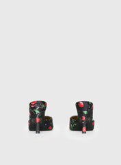 Cherry Season Pointed Toe Heels Black Multi